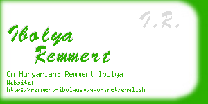 ibolya remmert business card
